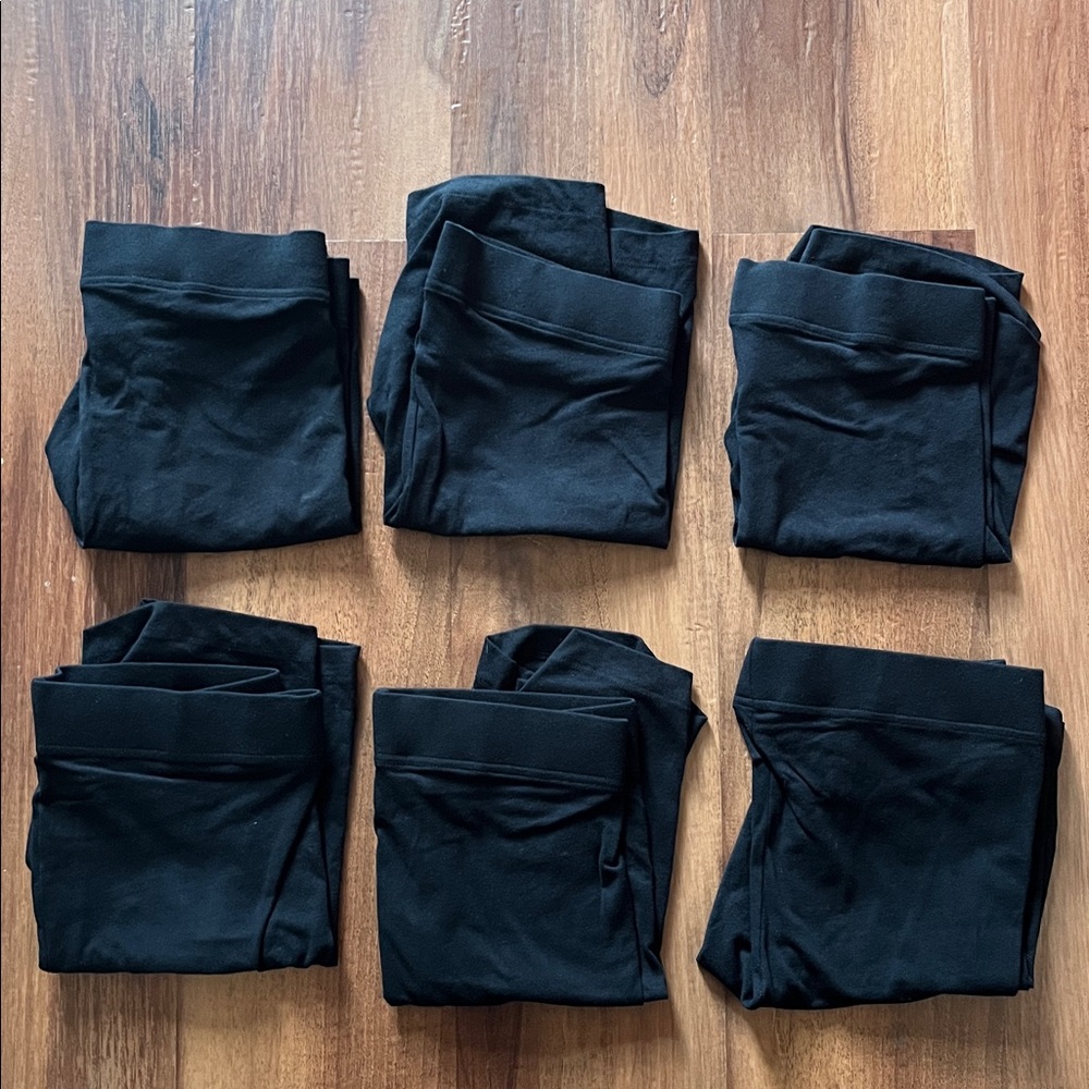 Six Pairs of Old Navy Women’s Black Bike Shorts